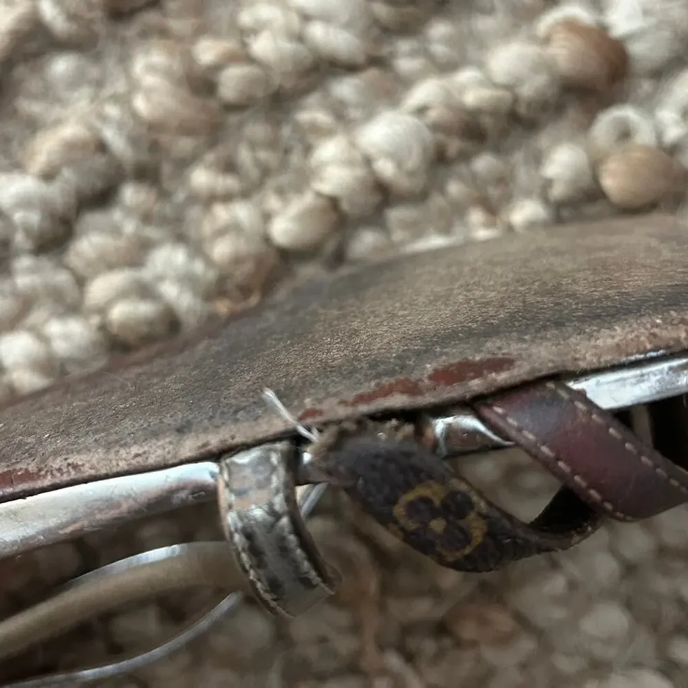 Louis Vuitton Sandals 41/US11 Brown Gold Monogram Strappy READ Repair Project - Picture 9 of 16